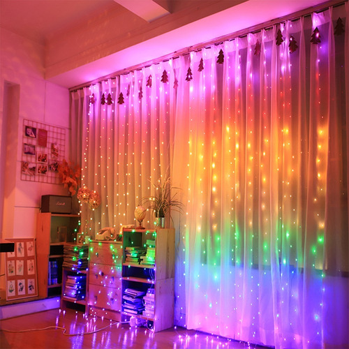 Cortinas Serie Luces Usb 300 Led Decorativas Multicolor