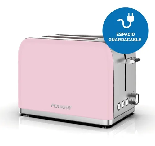 Imagen 2 de 10 de Tostadora Peabody Pe-t387 2 Ranuras 1050 Watts