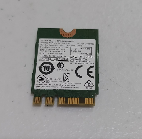 Tarjeta Wifi Realtek Rtl8822ce Laptop Lenov Ideapad 3 15itl6 (Usado)
