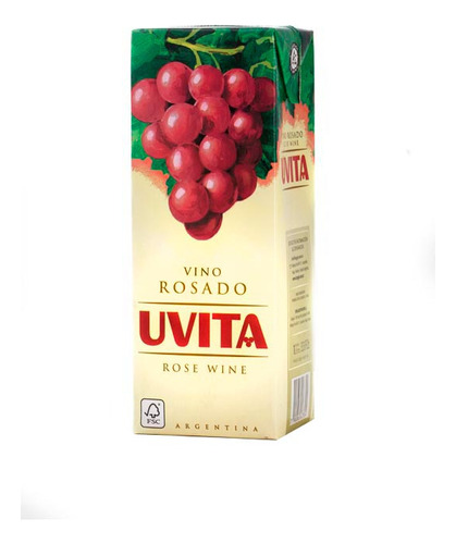 Vino Ros.t.b 1 Lt Uvita Vinos En Tetra Brick