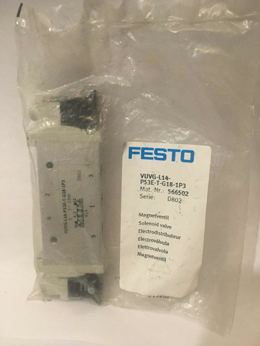 Electroválvula Vuvg-l14-p53e-t-g18-1p3 Festo (Usado)