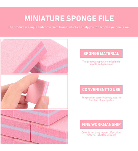 50 Limas De Esponja Para Uñas, Limas Reparadoras De Uñas