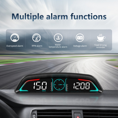 Para Para * Obd2 Hud Velocímetro Temperatura Agua Pantalla /