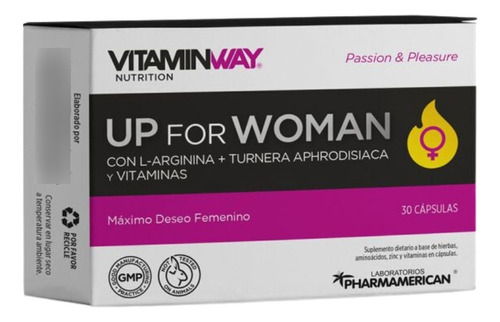 Up For Woman Máximo Deseo Femenino 30 Capsulas Vitamin Way
