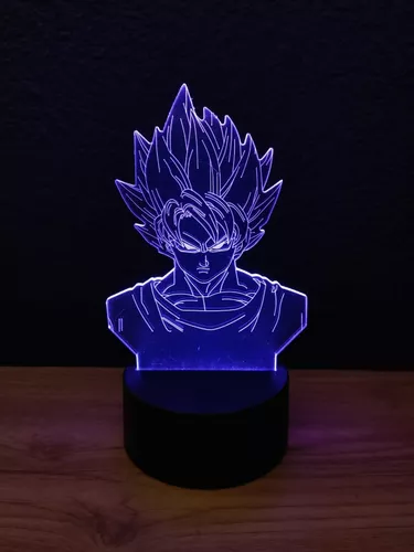 Lámpara Led Goku, Dragon Ball - VinyWoody Láser Arte