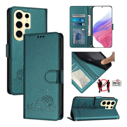 Funda Con Patrón En Relieve De Gato Y Ratón Para Samsung