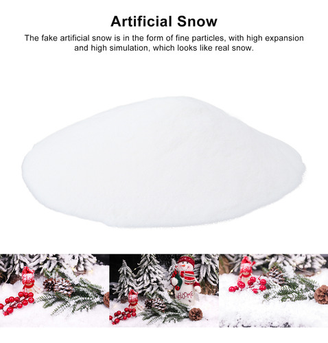 Nieve En Polvo, Blanca, Pequeña Y Granular, Falsa Nieve Arti