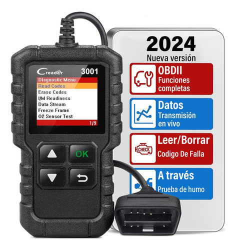 ` Launch Creader 3001 Escaner Automotriz Obd2 Multimarca