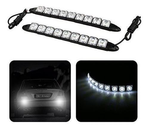 Eeekit 2 X Universal Vehiculos De Coche 9 Led Dc 12 V Luz De