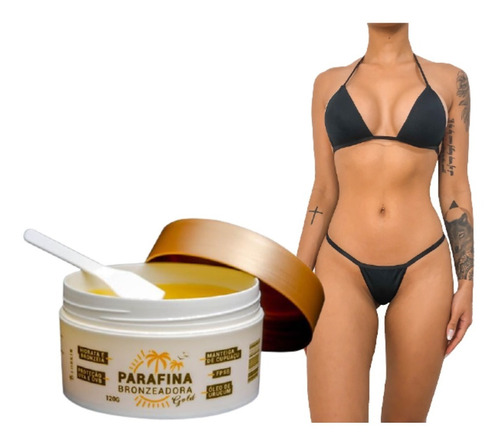 1 Unidade Parafina Bronzeadora Bronzeador + Biquini Tecido M