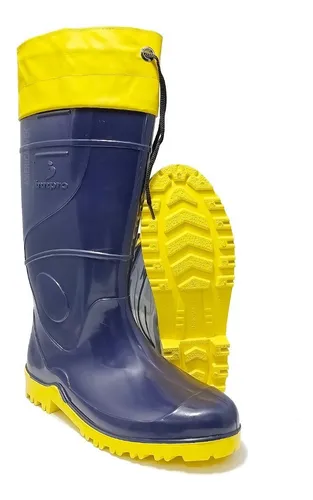 Bota de borracha solado amarelo sales