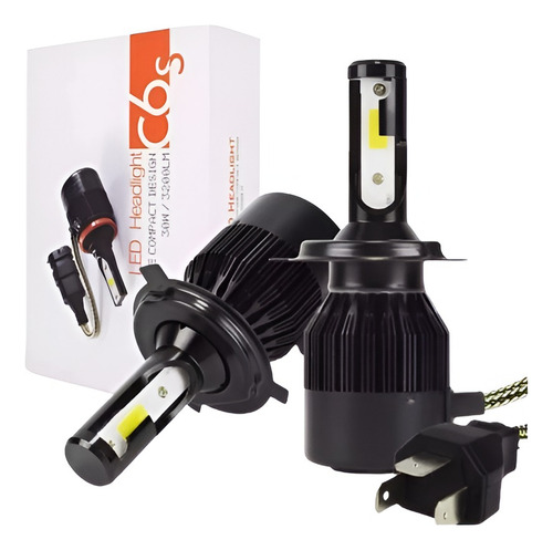 Kit Turbo Led Luces C6s H4 Alta Y Baja Turboled