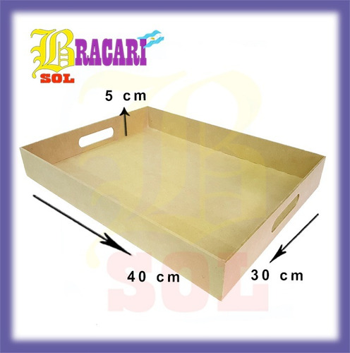 Bandejas Desayuno Promocion 24 Unid Fibrofacil 30x40x5cm 3mm
