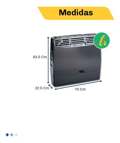 Imagen 2 de 10 de Calefactor Tiro Balanceado Volcan 5700 Cal Gas Natural Lh