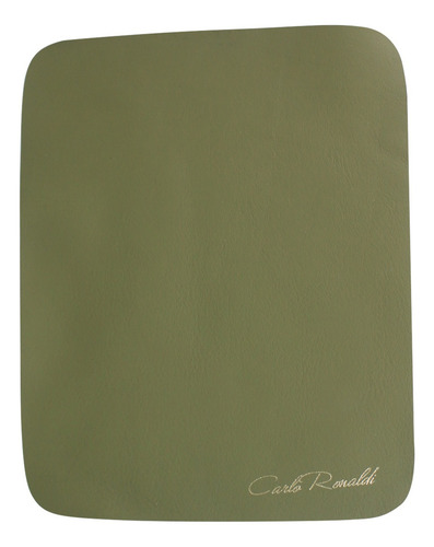 Mouse Pad Carlo Ronaldi Piel Res Genuina Verde Alfombrilla Color Verde olivo