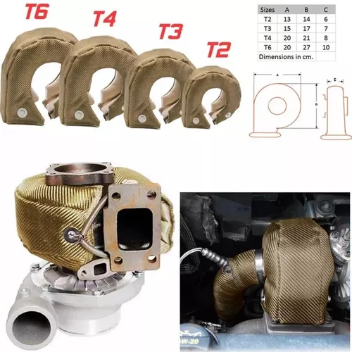 Cobertura do protetor térmico turbo capa para t3, t4, t6, t25 turbo