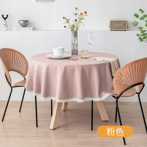 Pink (odorless + Oil-proof + Cotton And Linen) - Round 240cm