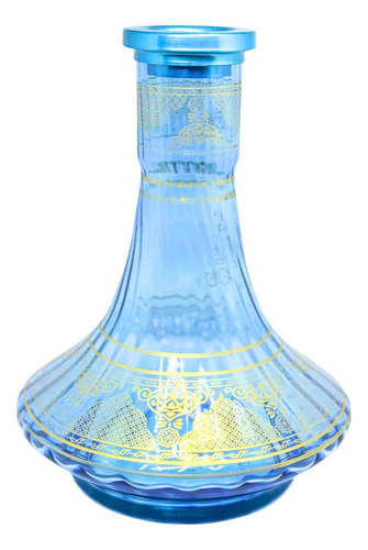 Narguile Médio Zeus Smart Completo Rosh Abafador E Pegador Azul-celeste
