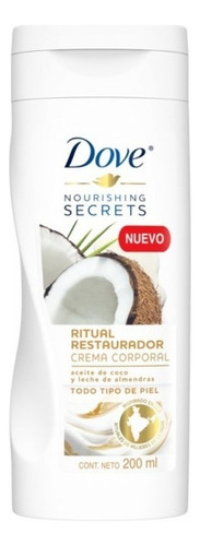  Crema para cuerpo Dove Nourishing Secrets Ritual Restaurador en pomo 200mL