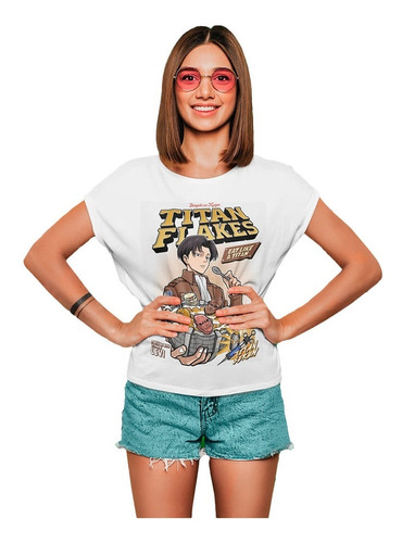 Polera Femenina Levi Eating Titans -shingeki No Kyojin