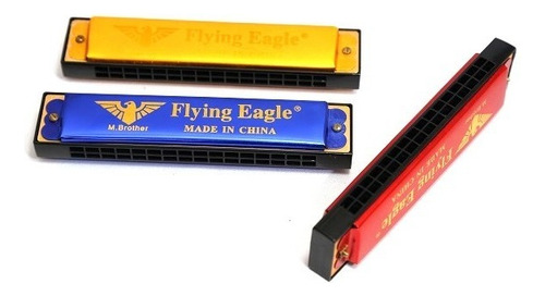 Instrumento Armonica De Metal Infantil - Flying Eagle Color Azul