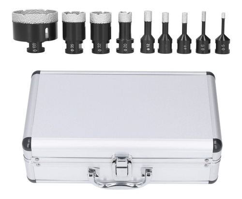 Jeankak Diamond Drill Bits 9pcs Hole Saw Set With Case