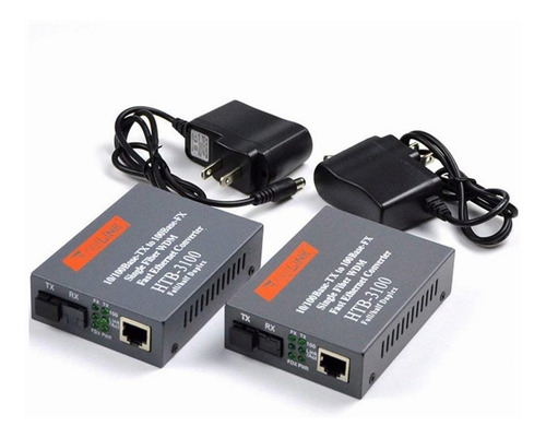 Convertidores De Fibra Óptica Htb-3100-ab De Ethernet, 1 Par