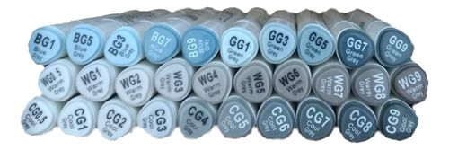 24 Marcadores Touch Soft Head A Elegir Gris - Simil Copic