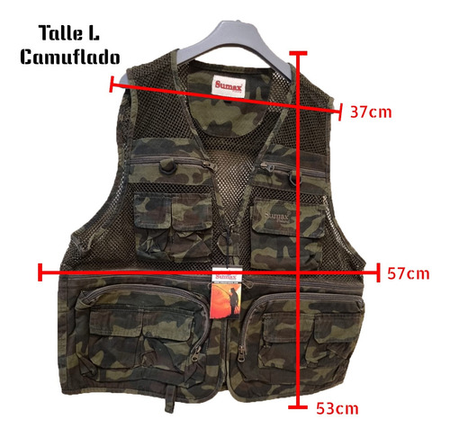 Chaleco De Pesca Camuflado Para Hombre - Sumax