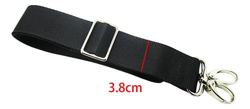 2 Correa De Nailon Para Bolso De Hombro, Longitud Negro
