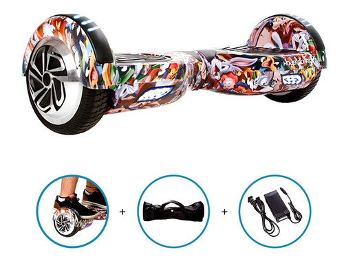 Esqueite Elétrico 6,5 Looney Tunes Hoverboard Led