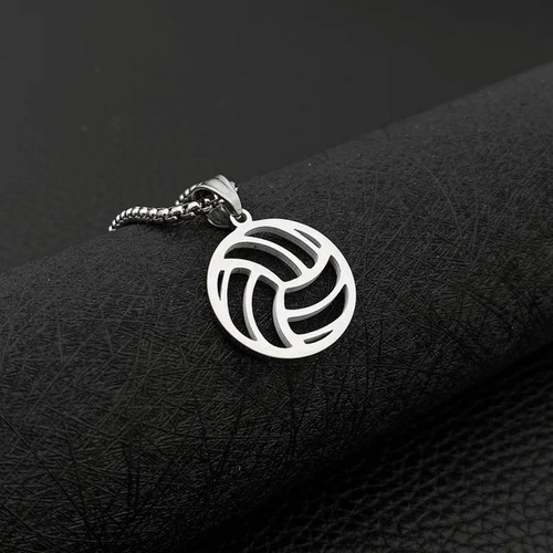 V Collar Balón De Voleibol Acero Inoxidable Moda Deporte