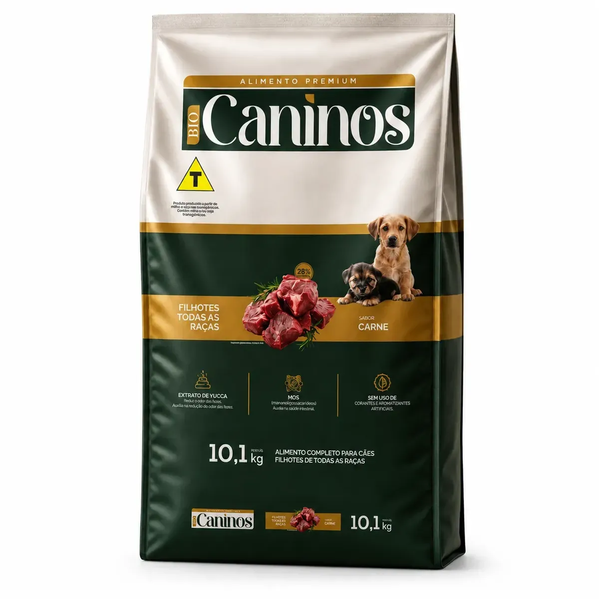 Ração Cachorro Filhote Todas As Raças 10,1kg Sabor Carne 28g Proteína