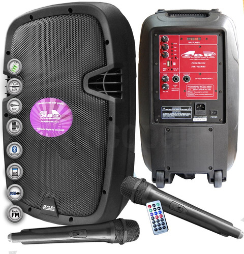 Bafle Potenciado Gbr Bateria Rec.-usb-bluetooth-mic