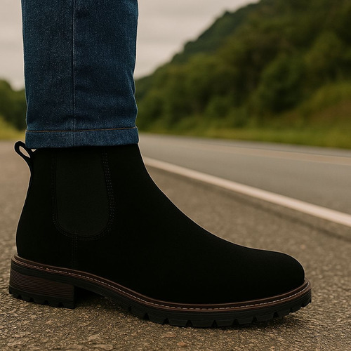Bota Botina Camurça, Butinas Masculina Chelsea 100 Vaquejada