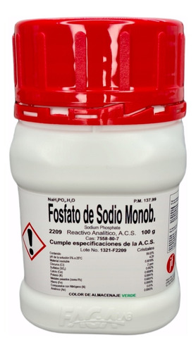 Fosfato De Sodio Monobasico R.a. 100 G Marca Fagalab 