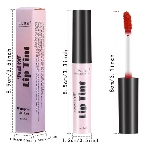 Tinte Labial Mate Peel Off, Tinte Labial De Larga Duración,