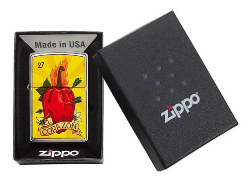 Encendedor Zippo Diseña Tu Mexico 2018 Arde Corazon Habanero