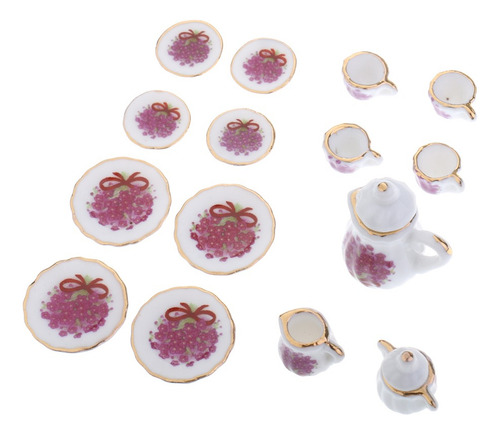 17 Unids Conjunto De 1/2 Juguete Mini Juego De Té De