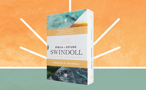 Imagem 4 de 9 de Bíblia De Estudo Charles Swindoll Nvt Azul Aqua Luxo