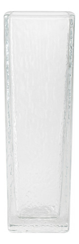 Florero De Cristal Jarrón Vidrio Decorativo Moderno 23.8cm Transparente