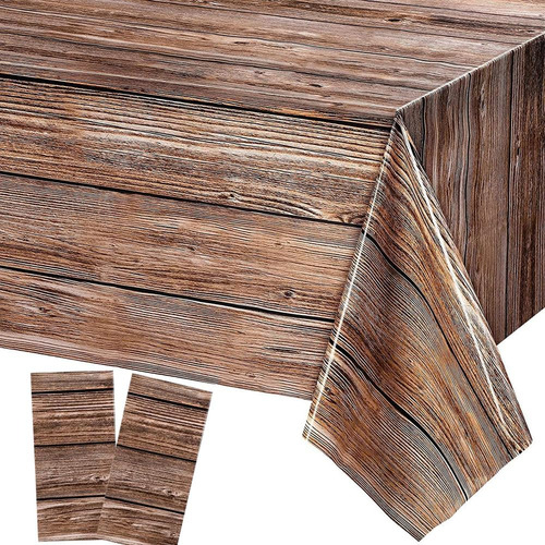 Paquete De 2 Manteles De Plástico Para Mesa, Manteles Rectan