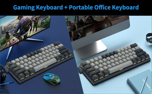 Teclado Gamer E-yooso Z11 Qwerty Red Color Gris Y Negro Con1
