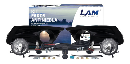 Kit Conjunto Faros Antiniebla Renault Fluence Negra 2016