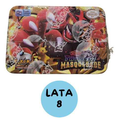 Lata 40 Cartas Pokemon Scarlet & Violet Tcg Importadas Pack X4 Al Azar Y Album Español