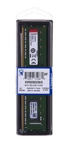 Imagen 2 de 3 de Memoria Pc Kingston 4gb 3200 Ddr4 Non-ecc Cl22