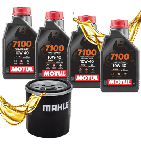 Troca De Óleo Z750 Z800 Z900 Motul 7100 10w40 + Filtro