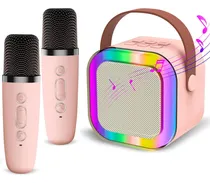 Comprar Mini Parlante Altavoces Música Y Karaoke Con 2 Micrófonos ©