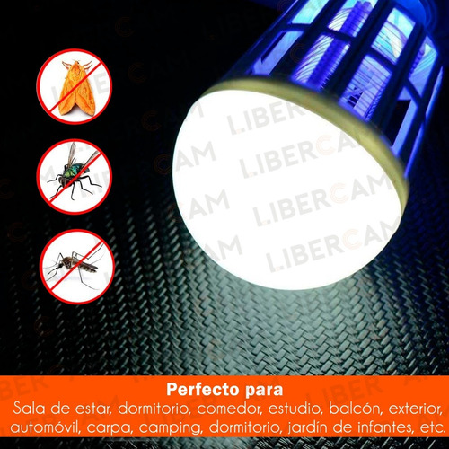 Lámpara Led 12w Mata Moscas Mosquitos Insectos E27 Única