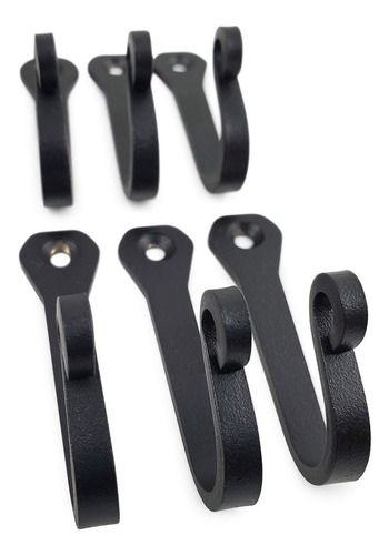 Ganchos De Pared Decorativos Hierro Fundido Negro Multiusos